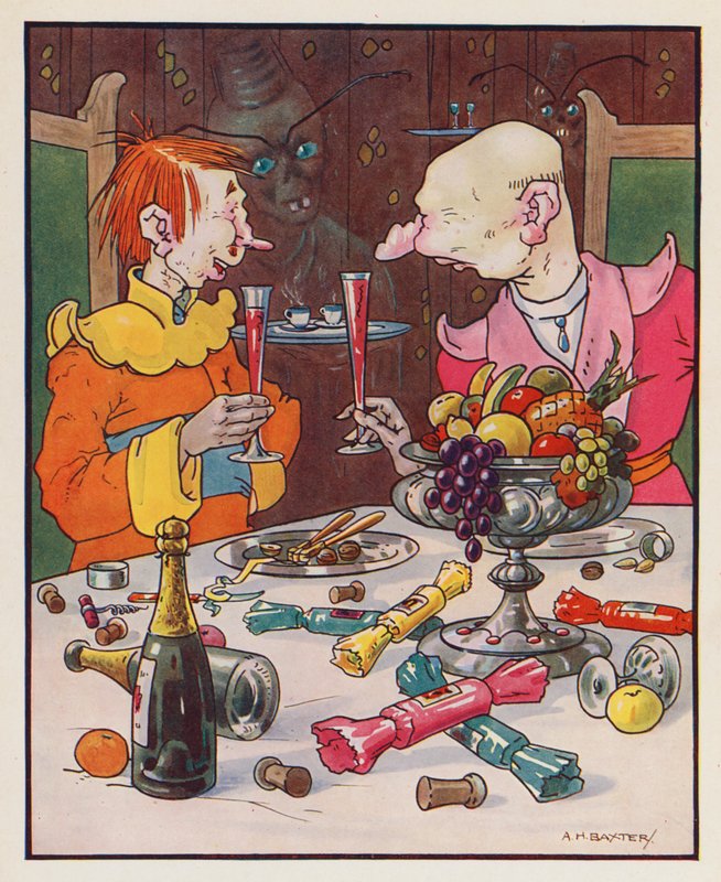 Illustrasjon for Gullivers reiser av Jonathan Swift (litho-farge) av (after) American School