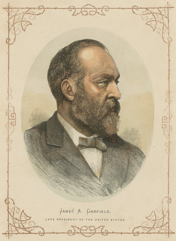 James A Garfield, USAs 20. president (farget gravering) av (after) American School