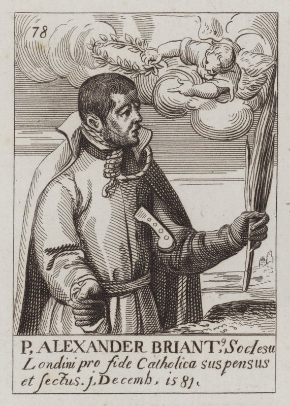 Alexander Briant , engelsk jesuitt og katolsk martyr (gravering) av (after) English School