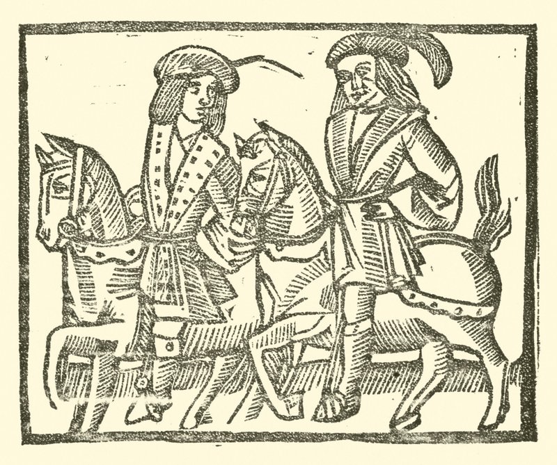 Illustrasjon for The Roxburghe Ballads (tresnitt) av (after) English School