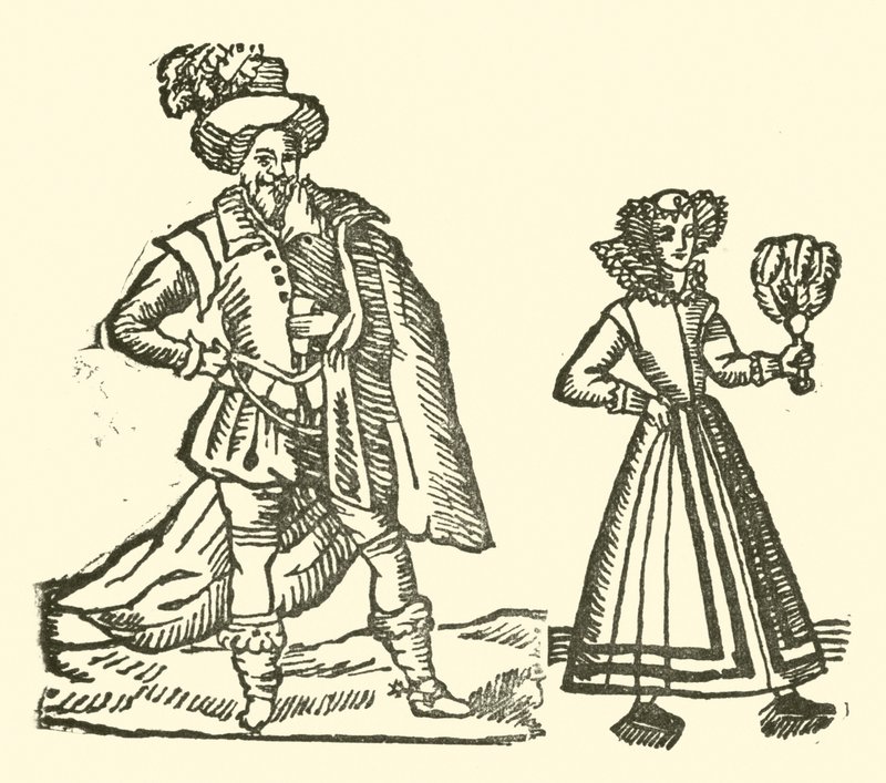 Illustrasjon for The Roxburghe Ballads (tresnitt) av (after) English School