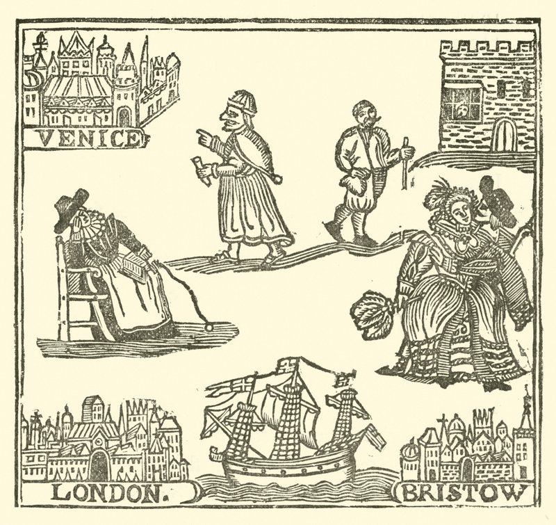 Illustrasjon for The Roxburghe Ballads (tresnitt) av (after) English School