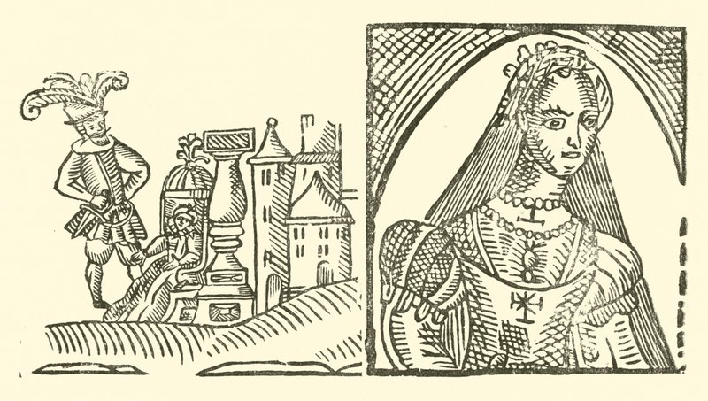 Illustrasjon for The Roxburghe Ballads (tresnitt) av (after) English School
