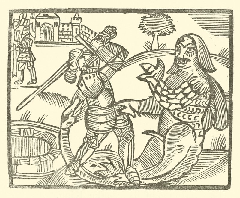 Illustrasjon for The Roxburghe Ballads (tresnitt) av (after) English School