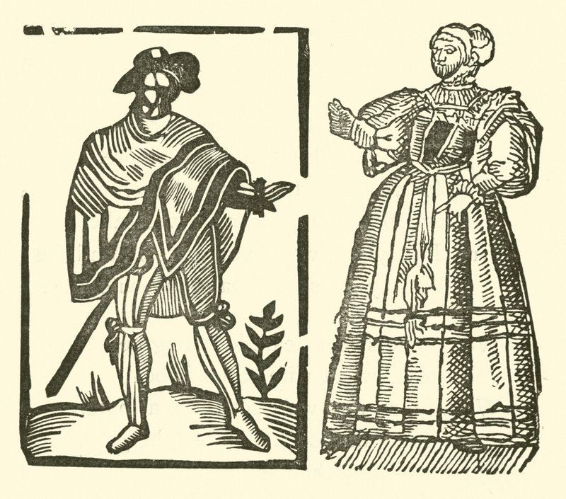 Illustrasjon for The Roxburghe Ballads (tresnitt) av (after) English School