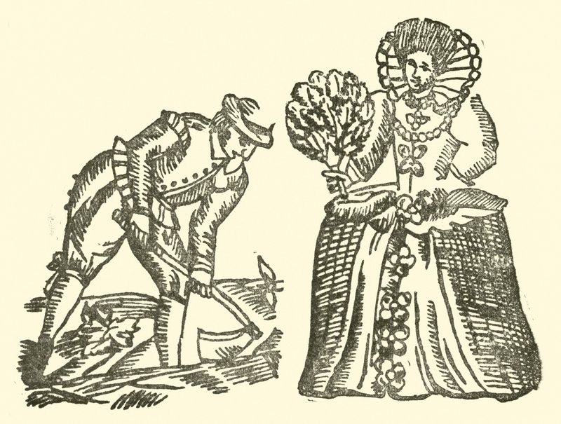 Illustrasjon for The Roxburghe Ballads (tresnitt) av (after) English School