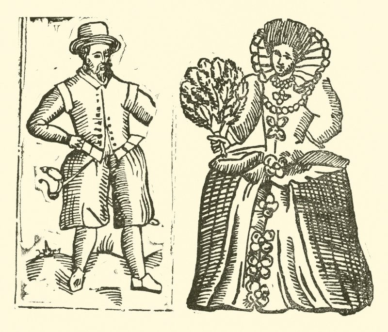 Illustrasjon for The Roxburghe Ballads (tresnitt) av (after) English School
