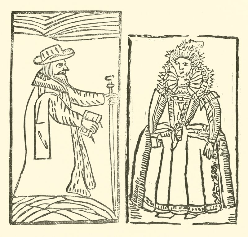Illustrasjon for The Roxburghe Ballads (tresnitt) av (after) English School