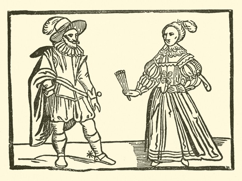 Illustrasjon for The Roxburghe Ballads (tresnitt) av (after) English School