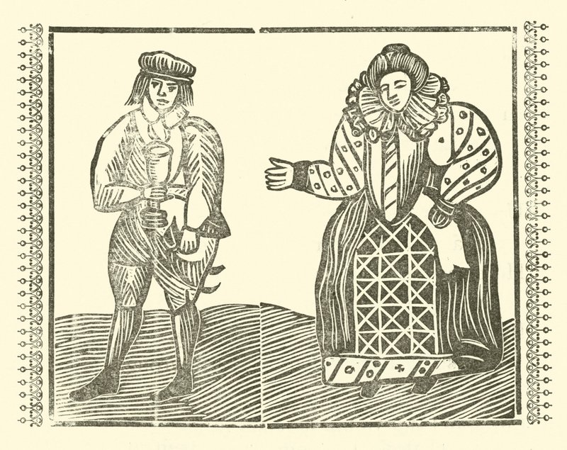 Illustrasjon for The Roxburghe Ballads (tresnitt) av (after) English School