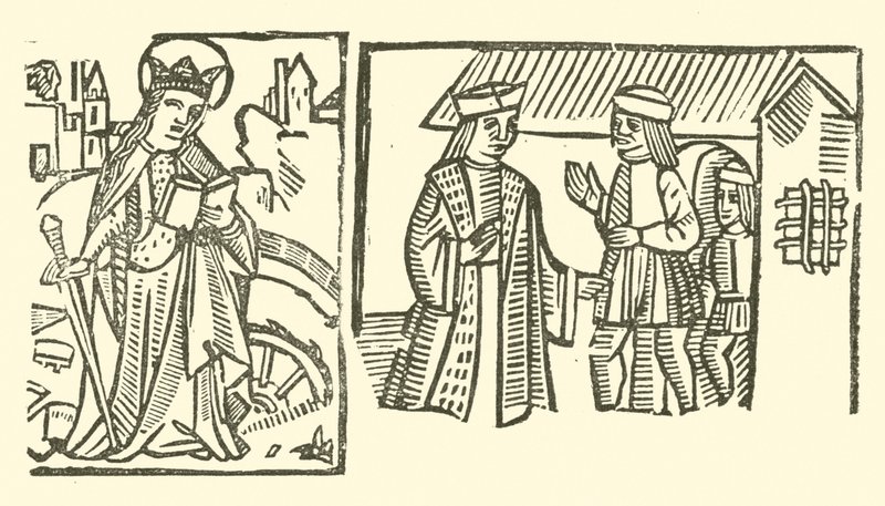 Illustrasjon for The Roxburghe Ballads (tresnitt) av (after) English School