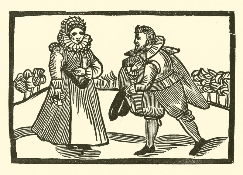 Illustrasjon for The Roxburghe Ballads (tresnitt) av (after) English School