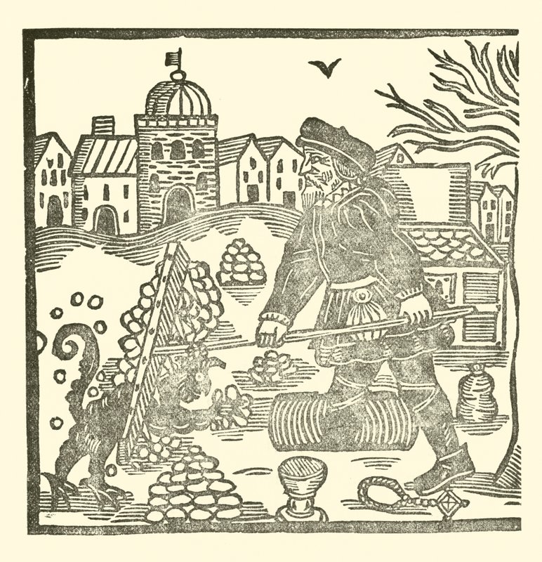 Illustrasjon for The Roxburghe Ballads (tresnitt) av (after) English School