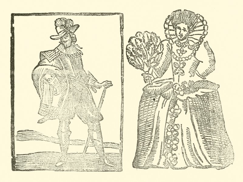 Illustrasjon for The Roxburghe Ballads (tresnitt) av (after) English School