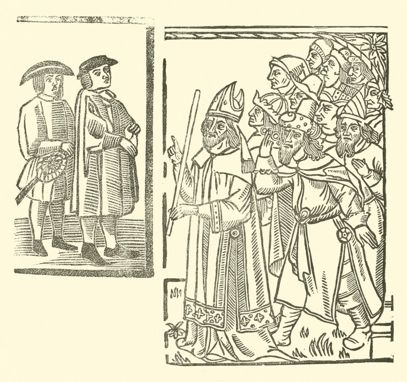 Illustrasjon for The Roxburghe Ballads (tresnitt) av (after) English School