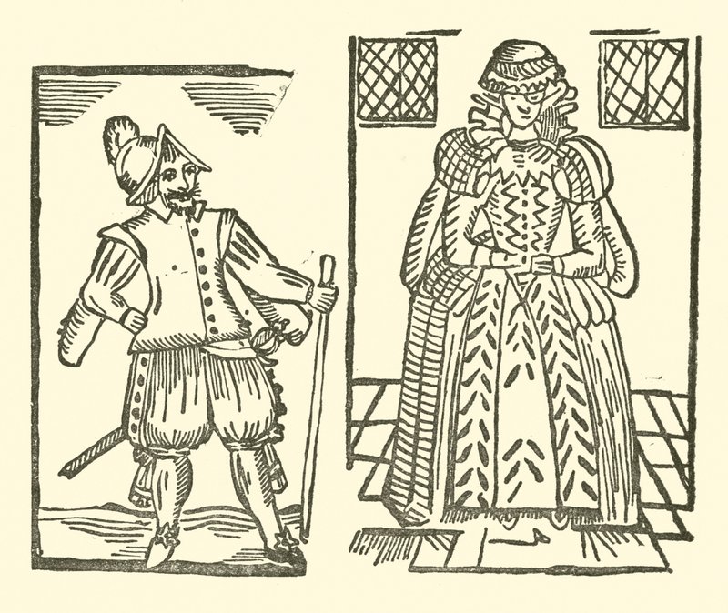 Illustrasjon for The Roxburghe Ballads (tresnitt) av (after) English School