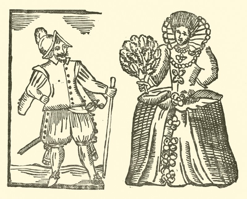 Illustrasjon for The Roxburghe Ballads (tresnitt) av (after) English School