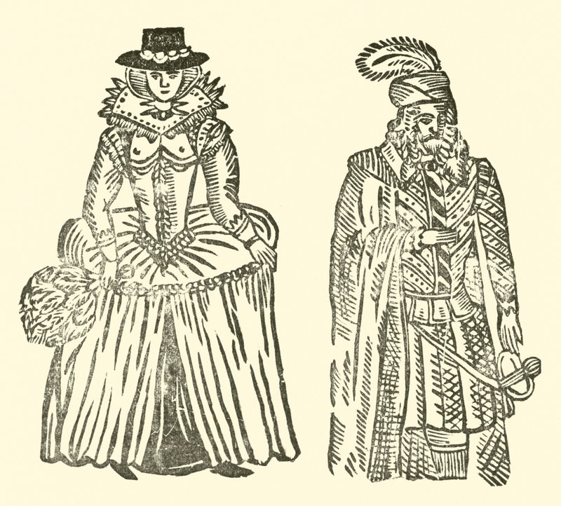 Illustrasjon for The Roxburghe Ballads (tresnitt) av (after) English School