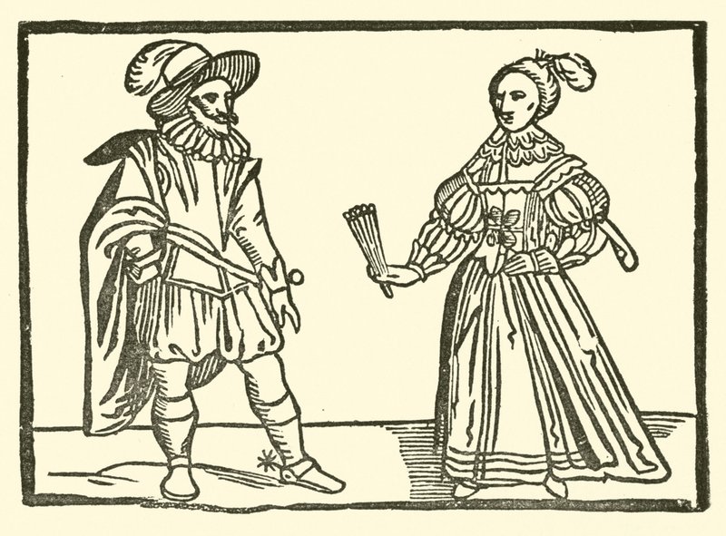 Illustrasjon for The Roxburghe Ballads (tresnitt) av (after) English School