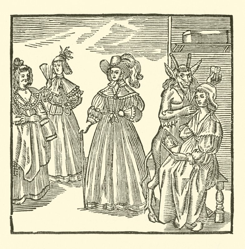 Illustrasjon for The Roxburghe Ballads (tresnitt) av (after) English School