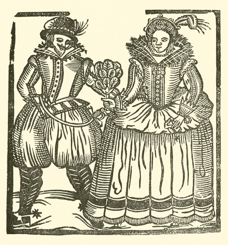Illustrasjon for The Roxburghe Ballads (tresnitt) av (after) English School