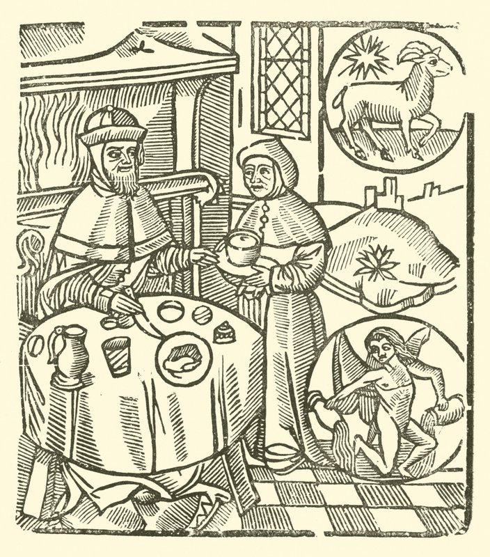 Illustrasjon for The Roxburghe Ballads (tresnitt) av (after) English School