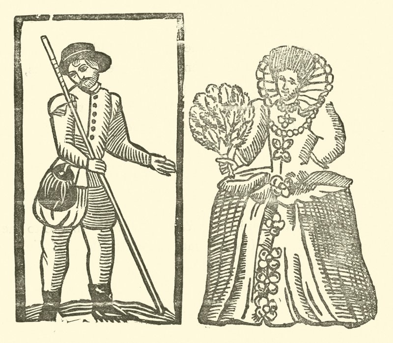 Illustrasjon for The Roxburghe Ballads (tresnitt) av (after) English School