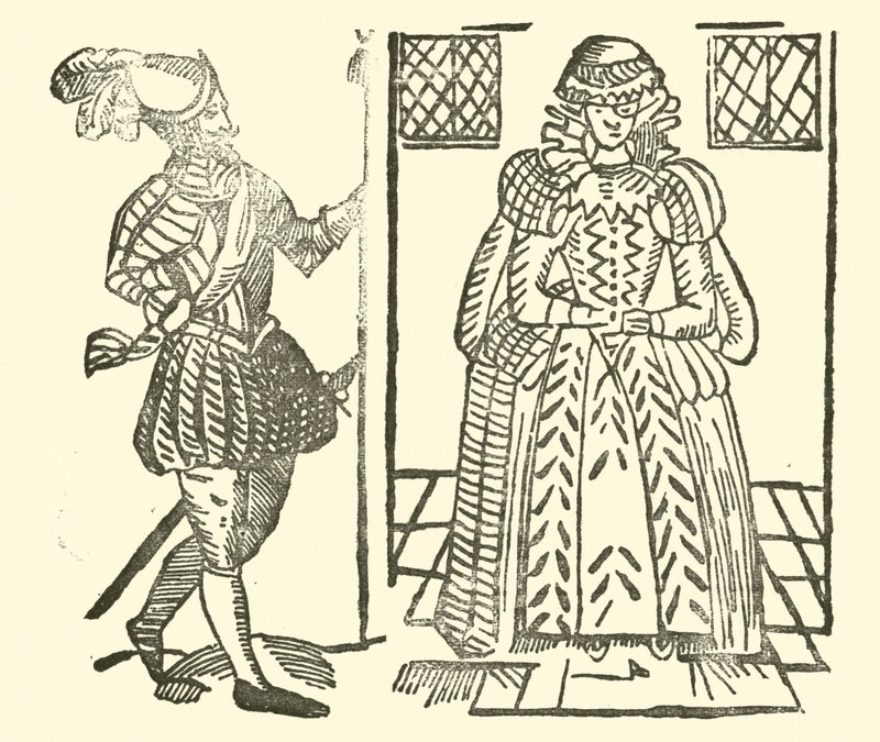 Illustrasjon for The Roxburghe Ballads (tresnitt) av (after) English School