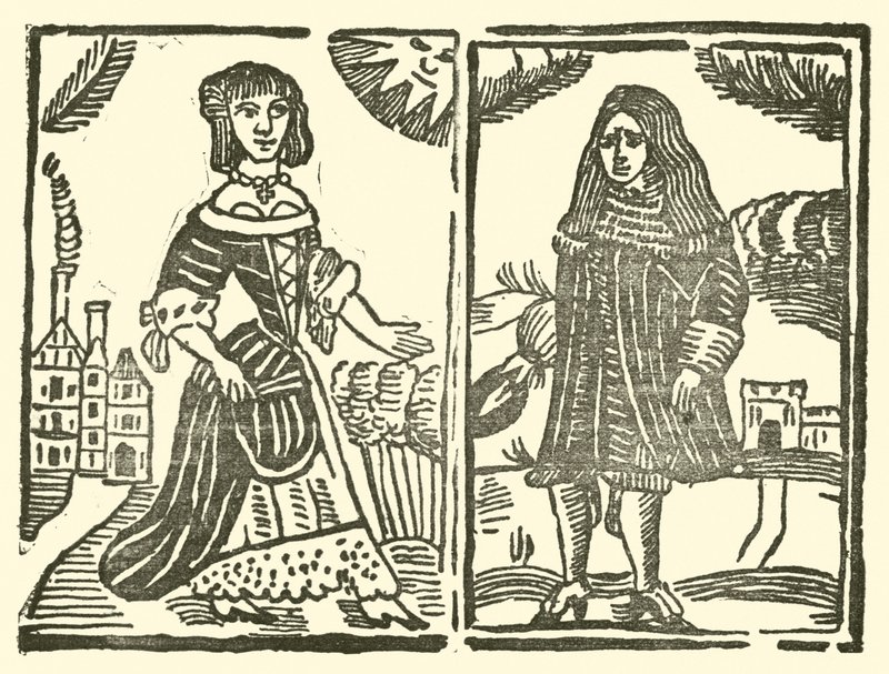 Illustrasjon for The Roxburghe Ballads (tresnitt) av (after) English School