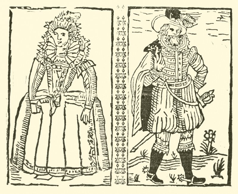 Illustrasjon for The Roxburghe Ballads (tresnitt) av (after) English School