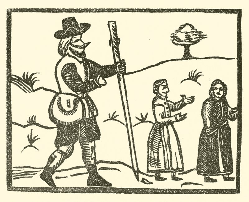 Illustrasjon for The Roxburghe Ballads (tresnitt) av (after) English School