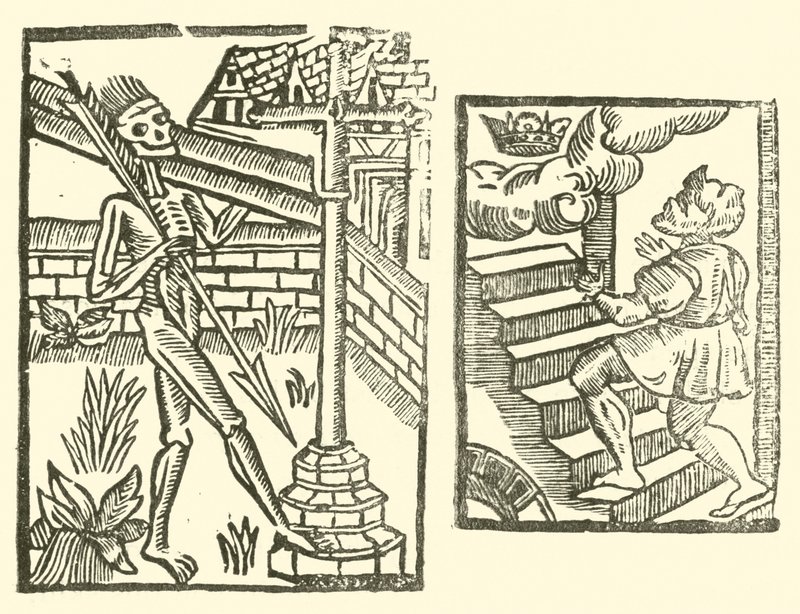 Illustrasjon for The Roxburghe Ballads (tresnitt) av (after) English School