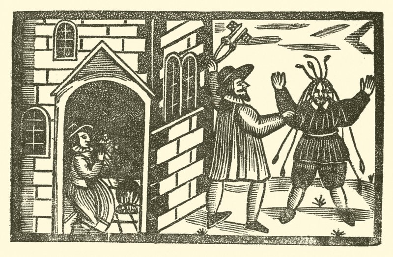 Illustrasjon for The Roxburghe Ballads (tresnitt) av (after) English School