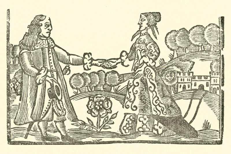 Illustrasjon for The Roxburghe Ballads (tresnitt) av (after) English School