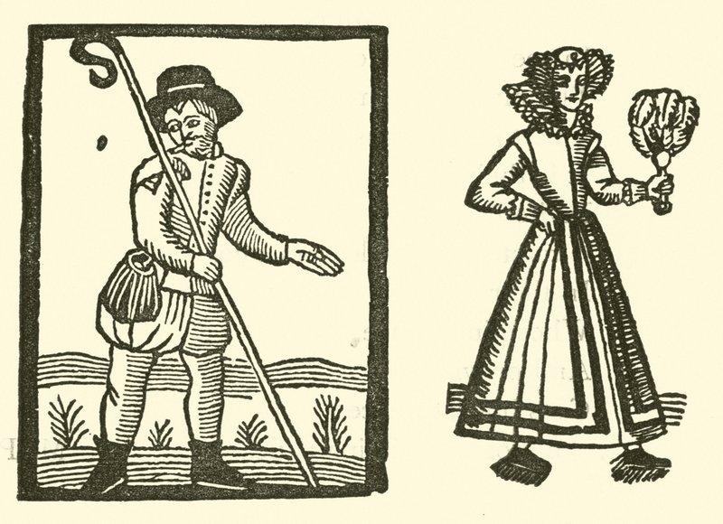 Illustrasjon for The Roxburghe Ballads (tresnitt) av (after) English School