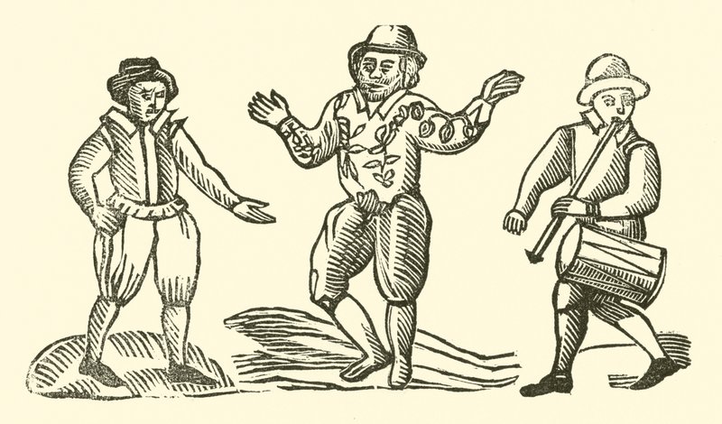 Illustrasjon for The Roxburghe Ballads (tresnitt) av (after) English School