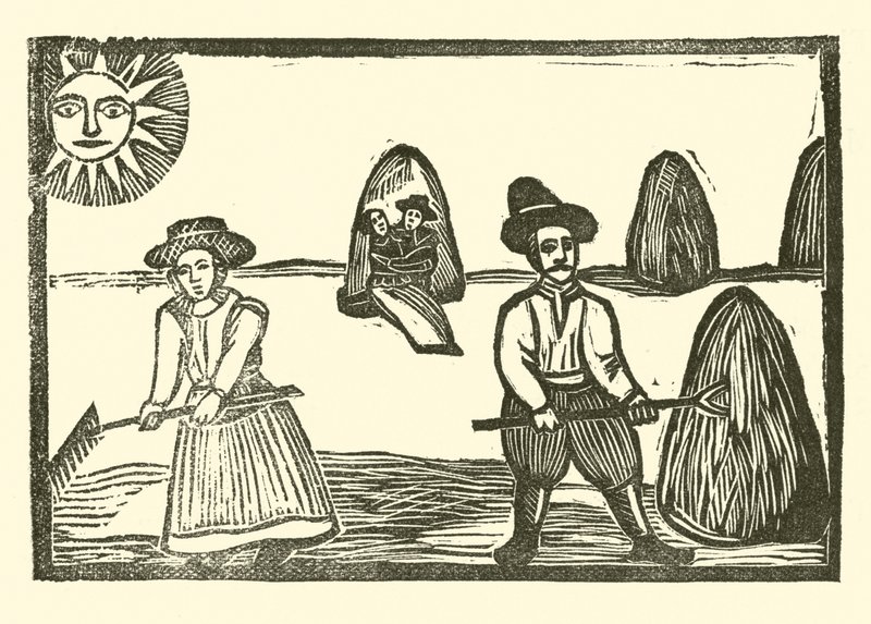 Illustrasjon for The Roxburghe Ballads (tresnitt) av (after) English School