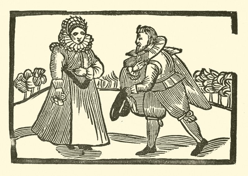 Illustrasjon for The Roxburghe Ballads (tresnitt) av (after) English School