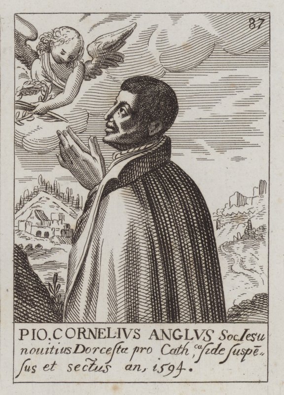 John Cornelius , engelsk jesuitt-katolsk prest og martyr (gravering) av (after) English School