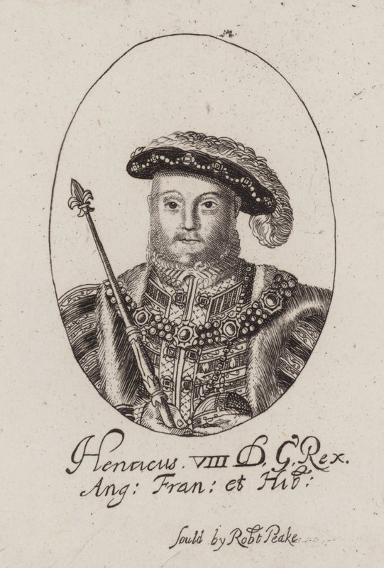 Kong Henry VIII (gravering) av (after) English School