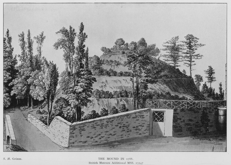Marlborough, The Mound i 1788 (litho) av (after) English School