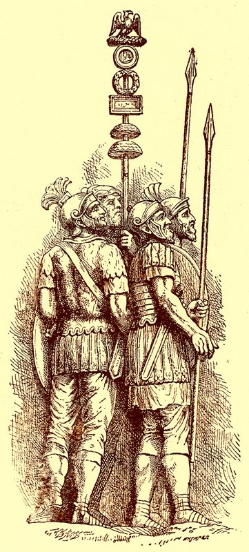 Romerske soldater, illustrasjon for 