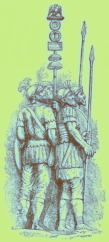 Romerske soldater, illustrasjon for 