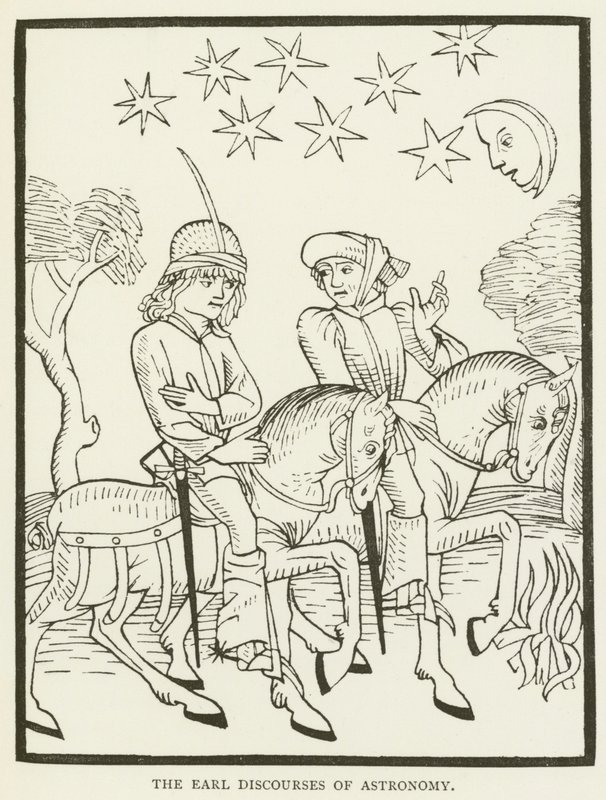 Earl-diskursene om astronomi (gravering) av (after) English School