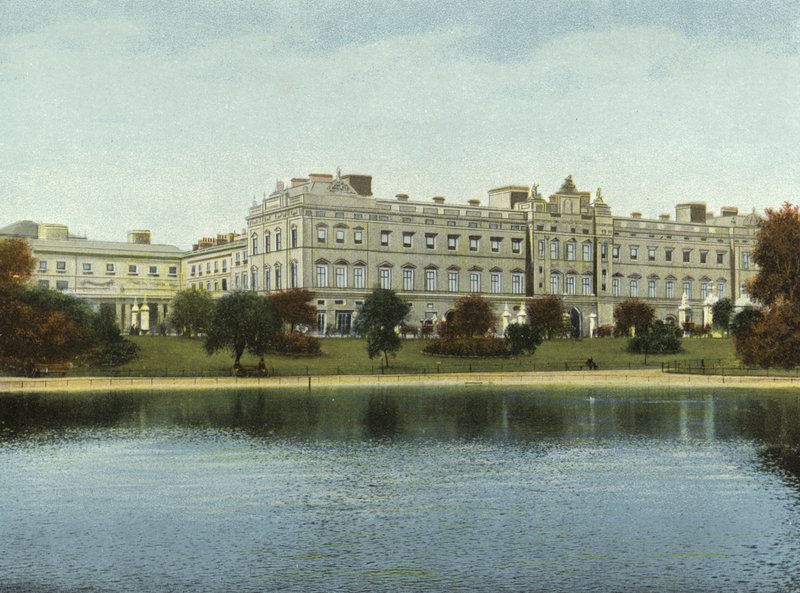 Buckingham Palace (farget bilde) av (after) English photographer