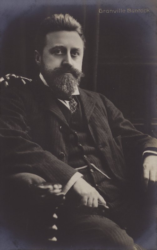 Granville Bantock , britisk komponist (s/hv-bilde) av (after) English photographer