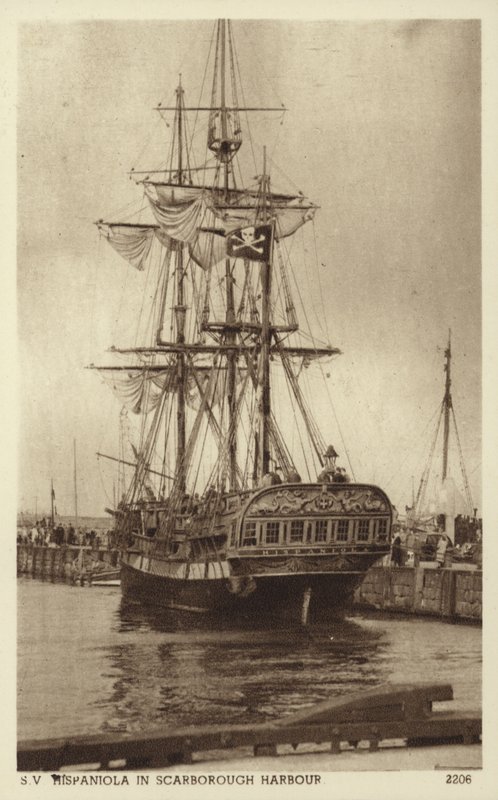Hispaniola, Scarborough Harbor (s/hvitt bilde) av (after) English photographer
