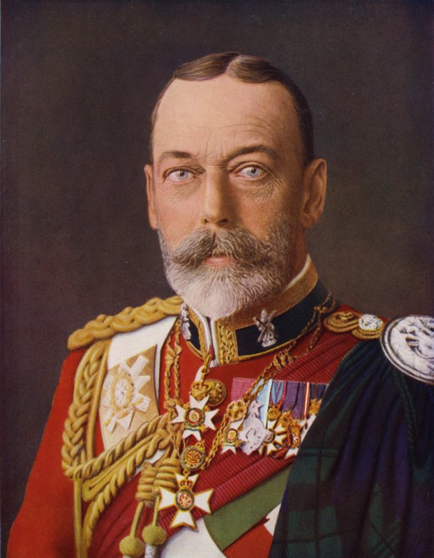 King George som sjefsoberst for Black Watch (fargebilde) av (after) English photographer