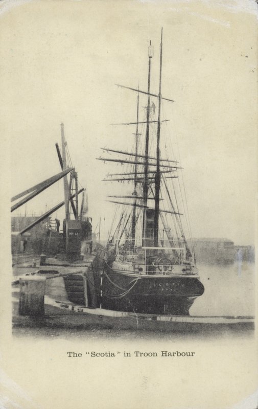 Scotia, Troon Harbor (s/hvitt bilde) av (after) English photographer
