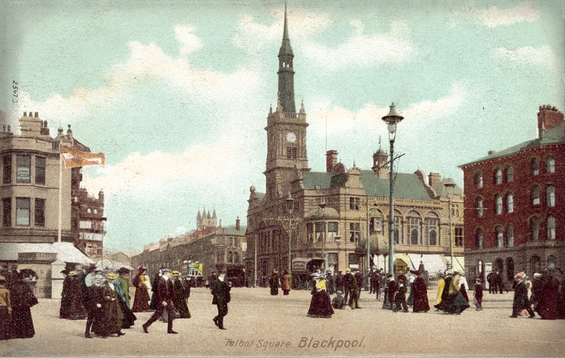 Talbot Square, Blackpool (fargebilde) av (after) English photographer